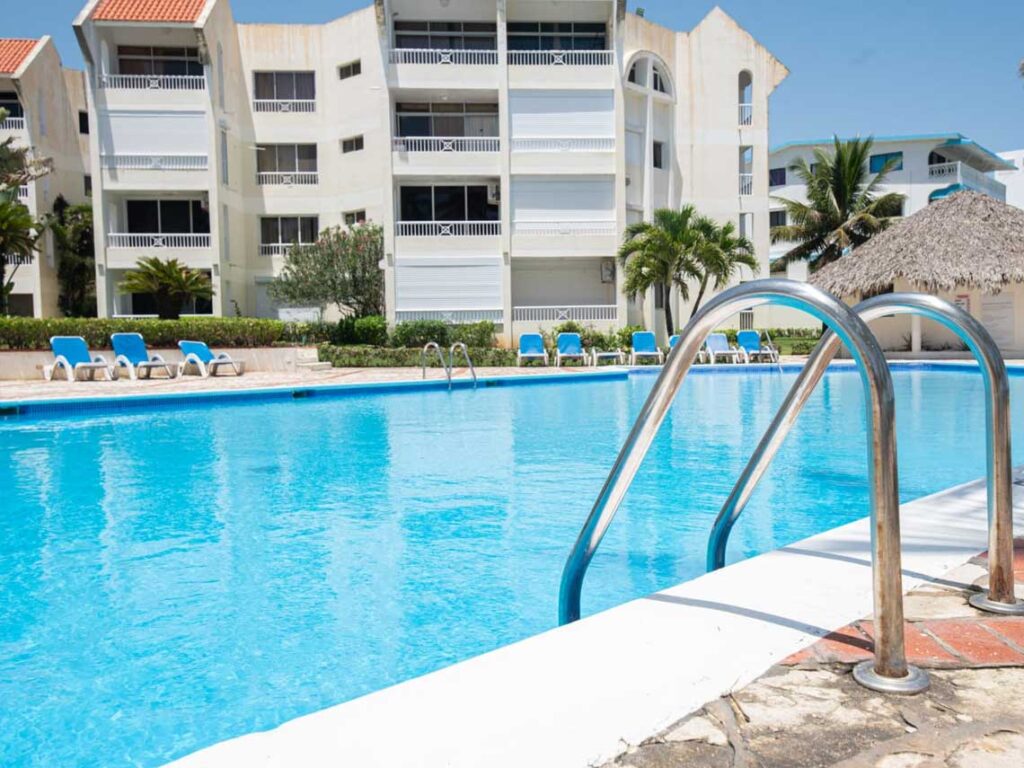 Ocean front 2-bedroom rental unit with pool